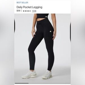 Vuori Black Daily Pocket Legging